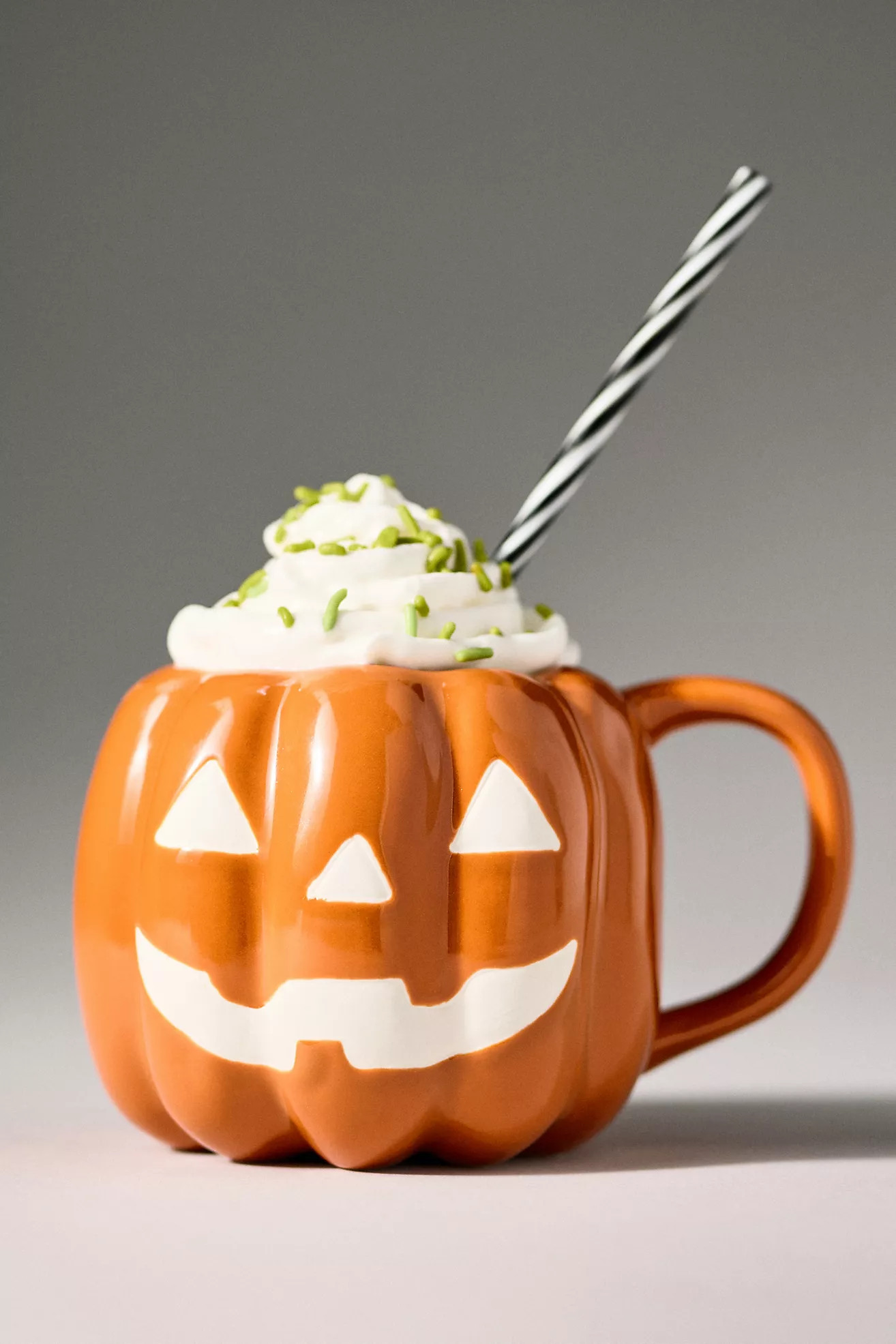 Figural Jack O' Lantern Glazed Stoneware Mug | Anthropologie (US)