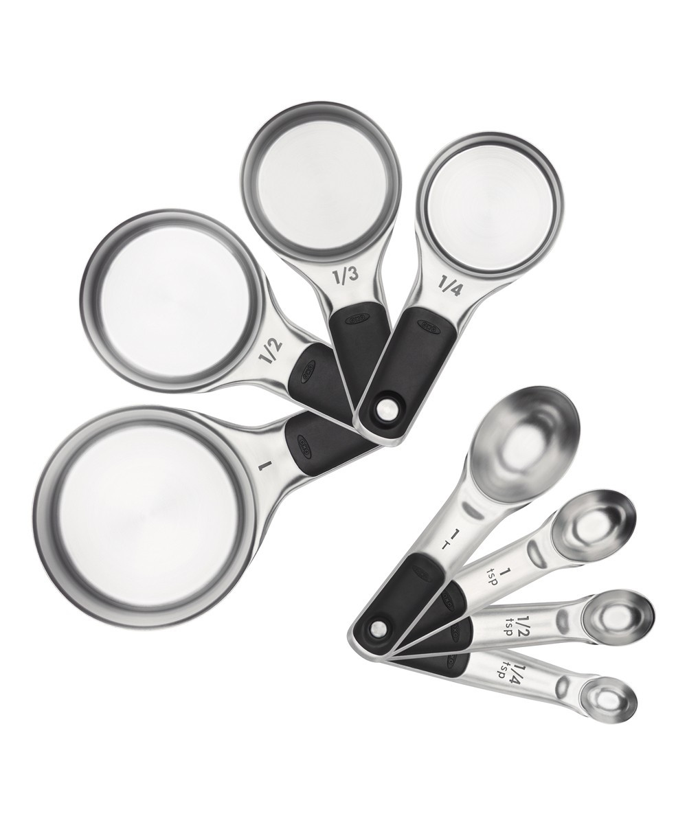 OXO Measuring Cups - Good Grips Eight-Piece Stainless Steel Measuring Cups & Spoons | Zulily