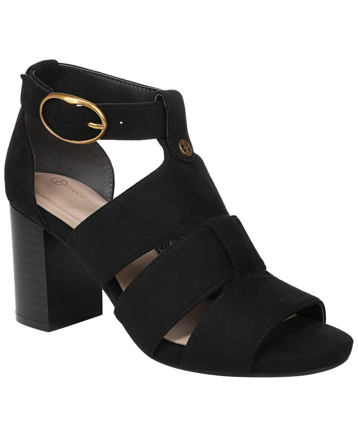 Giani Bernini Women's Averry Block Heel Sandals - Black | Macy's