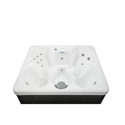 4-Person 14-Jet Plug and Play Hot Tub with Stainless Jets and Underwater LED Light | Wayfair North America