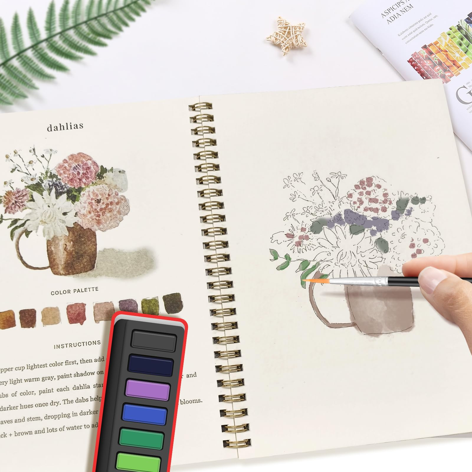 Watercolor Workbook, Water Coloring Book,Watercolor Paint Set, Beginner-Friendly Watercolor Workb... | Amazon (US)