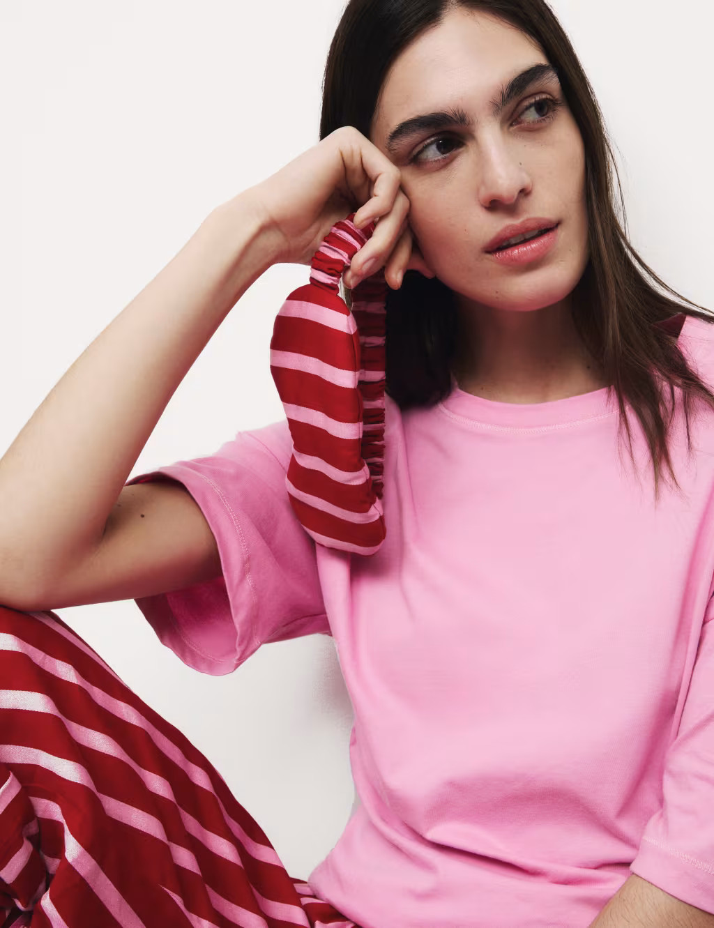 Women's Candy Striped Family Christmas Pyjama Set with Eye Mask | Marks & Spencer (UK)