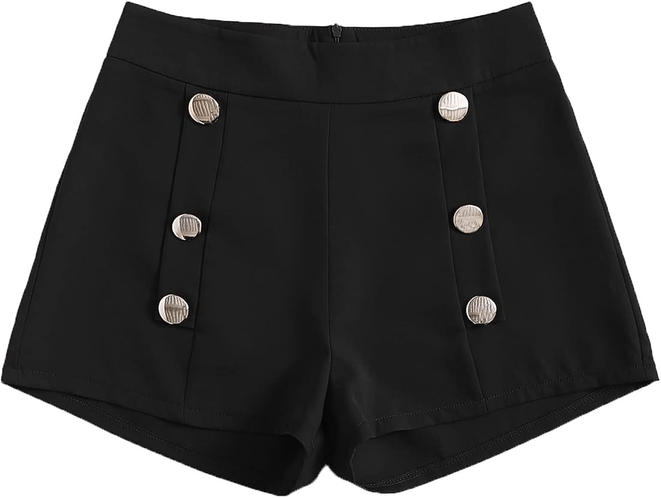 SweatyRocks Women's Casual High Waist Double Breasted Workwear Shorts | Amazon (US)