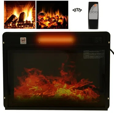 Auseo 60 inch Embedded Wall Mounted Indoor Fireplace, Ultra-thin Low Noise Lightweight LED Firepl... | Walmart (US)