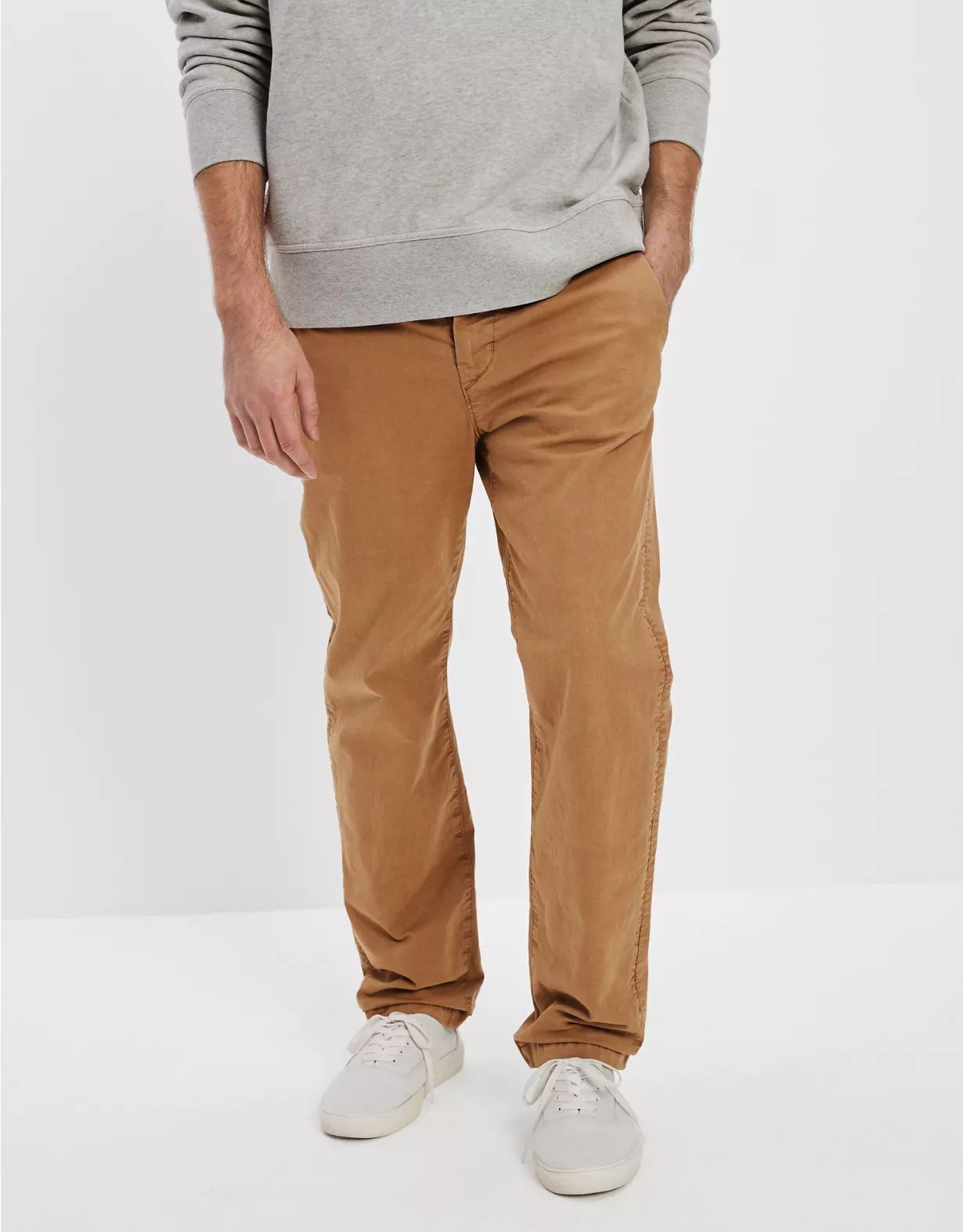 AE Flex Relaxed Straight Khaki Pant | American Eagle Outfitters (US & CA)