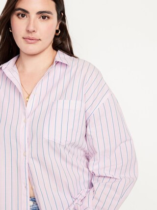 Oversized Button-Down Boyfriend Shirt | Old Navy (US)
