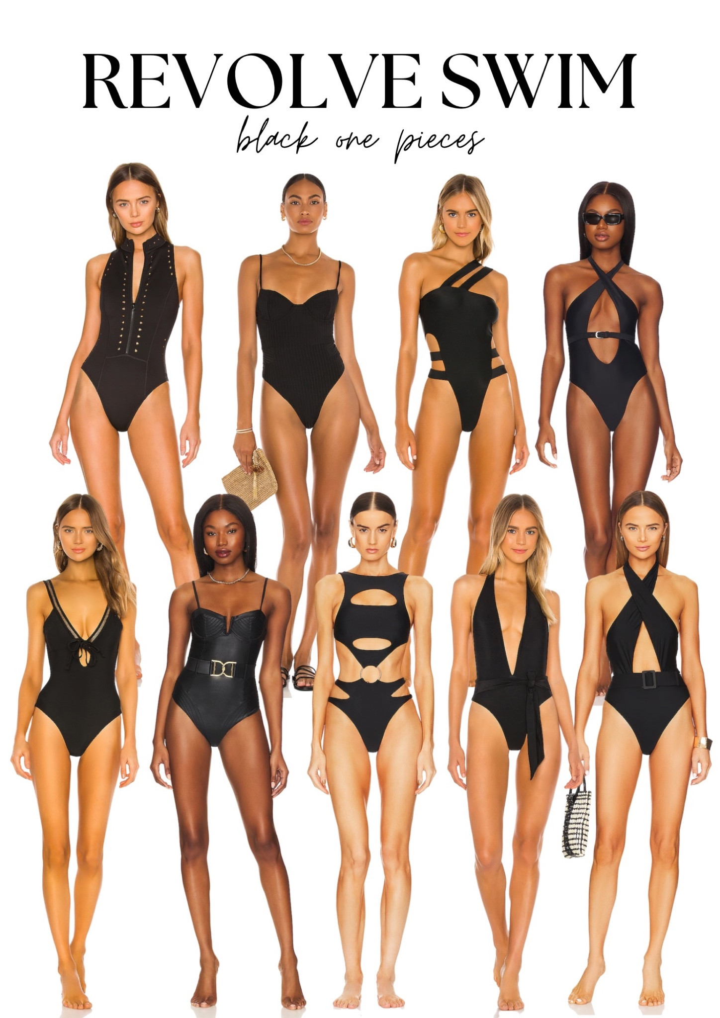 Sexy black one piece swimsuits from REVOLVE! Very high quality and stylish! Lowest priced suit is $68!

#LTKSeasonal #LTKswim #LTKFind