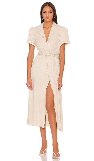 Camp Collar Shirt Dress in Creme Brulee | Revolve Clothing (Global)