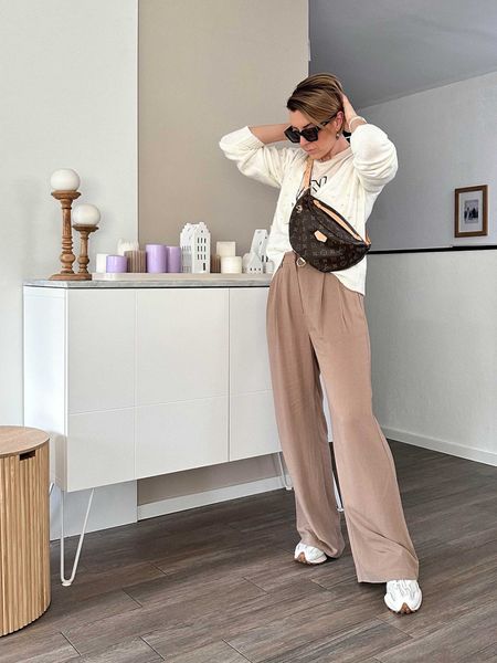 Casual Chic Outfit mit Palazzohose, T-Shirt und Cardigan 

#LTKunder50 #LTKSeasonal #LTKstyletip