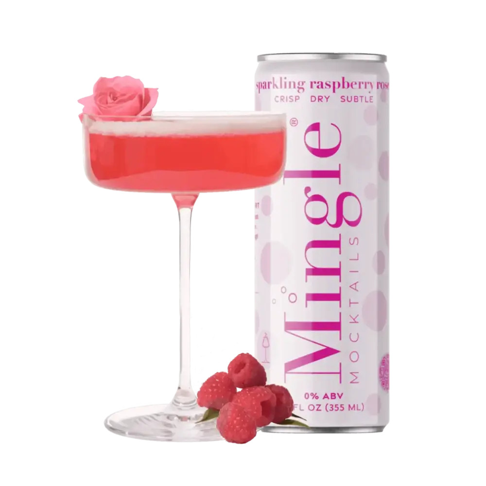 Sparkling Raspberry Rosé Mocktails | Mingle - Mingle Mocktails - Non Alcoholic Beverages | Mingle Mocktails