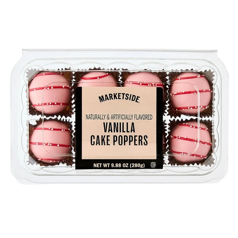 Marketside Valentine's Day Vanilla Cake Poppers, 9.88 oz, 8 Count | Walmart (US)