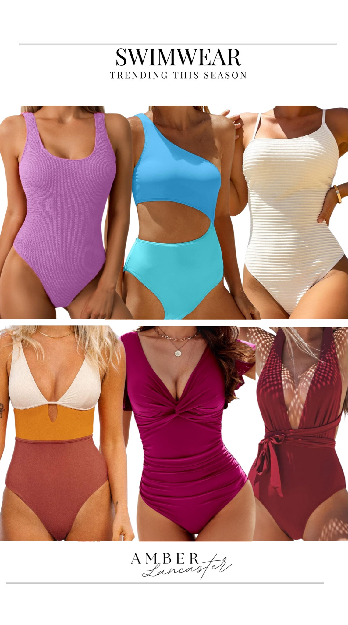 Swimwear trending this season, all from Amazon.



One piece swimsuit, women’s swimsuit, women’s swimwear, vacation swimsuit, summer swimsuit, spring break swimwear, vacation swimwearr

#LTKswim #LTKfindsunder50 #LTKstyletip