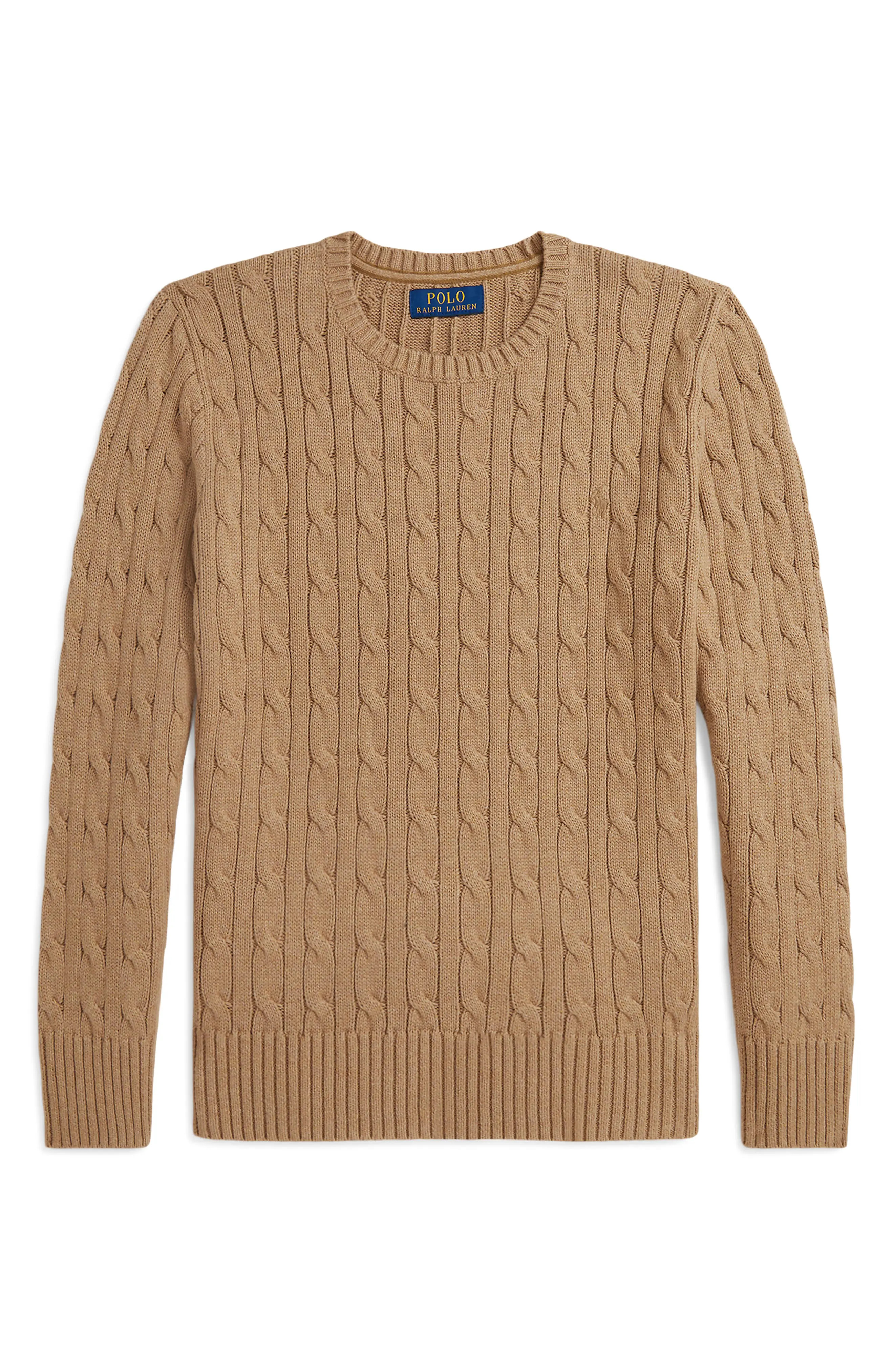 Polo Ralph Lauren Kids' Cable Knit Cotton Sweater | Nordstrom | Nordstrom