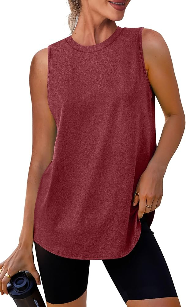 Womens Workout Tank Tops Lightweight Sleeveless Shirts for Women Loose Fit Tops for Athletic Runn... | Amazon (US)