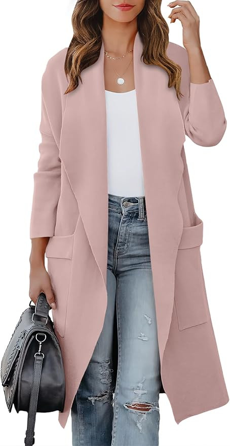 ANRABESS Women's Long Cardigan Sweater 2025 Fall Fashion Casual Oversized Knit Open Front Coatiga... | Amazon (US)