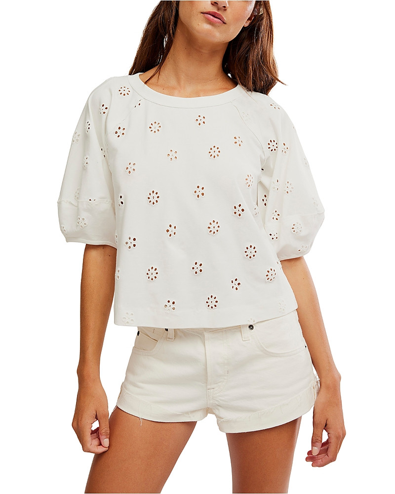 Free People Jessie Eyelet Tee | Bloomingdale's (US)