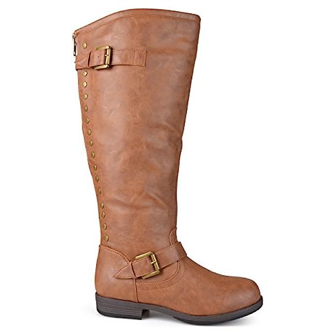 Brinley Co. Womens Extra Wide Calf Knee-high Studded Riding Boots | Amazon (US)