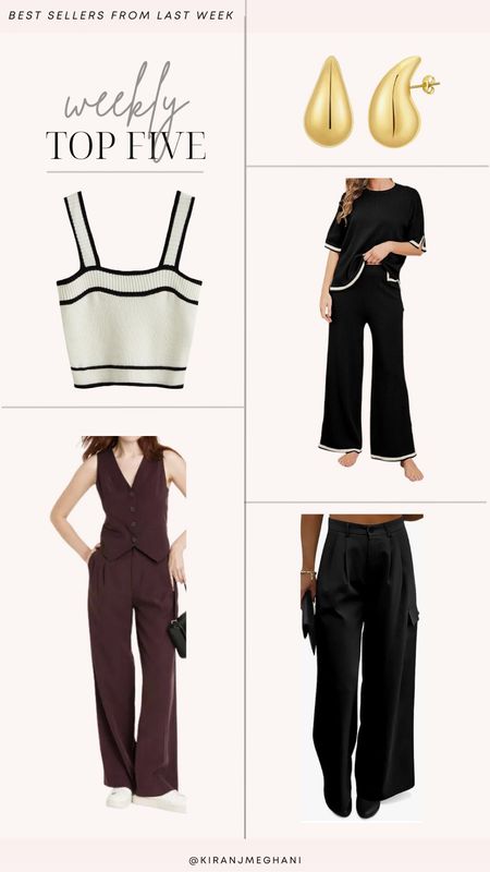Last week’s top selling picks! Loving these matching sets from @amazon and @target!

matching sets | cargo pants | casual wear | target sets | vest sets | fall attire | tops | gold earrings | dupes | ootd | best sellers 

#LTKunder50 #LTKsalealert #LTKcurves