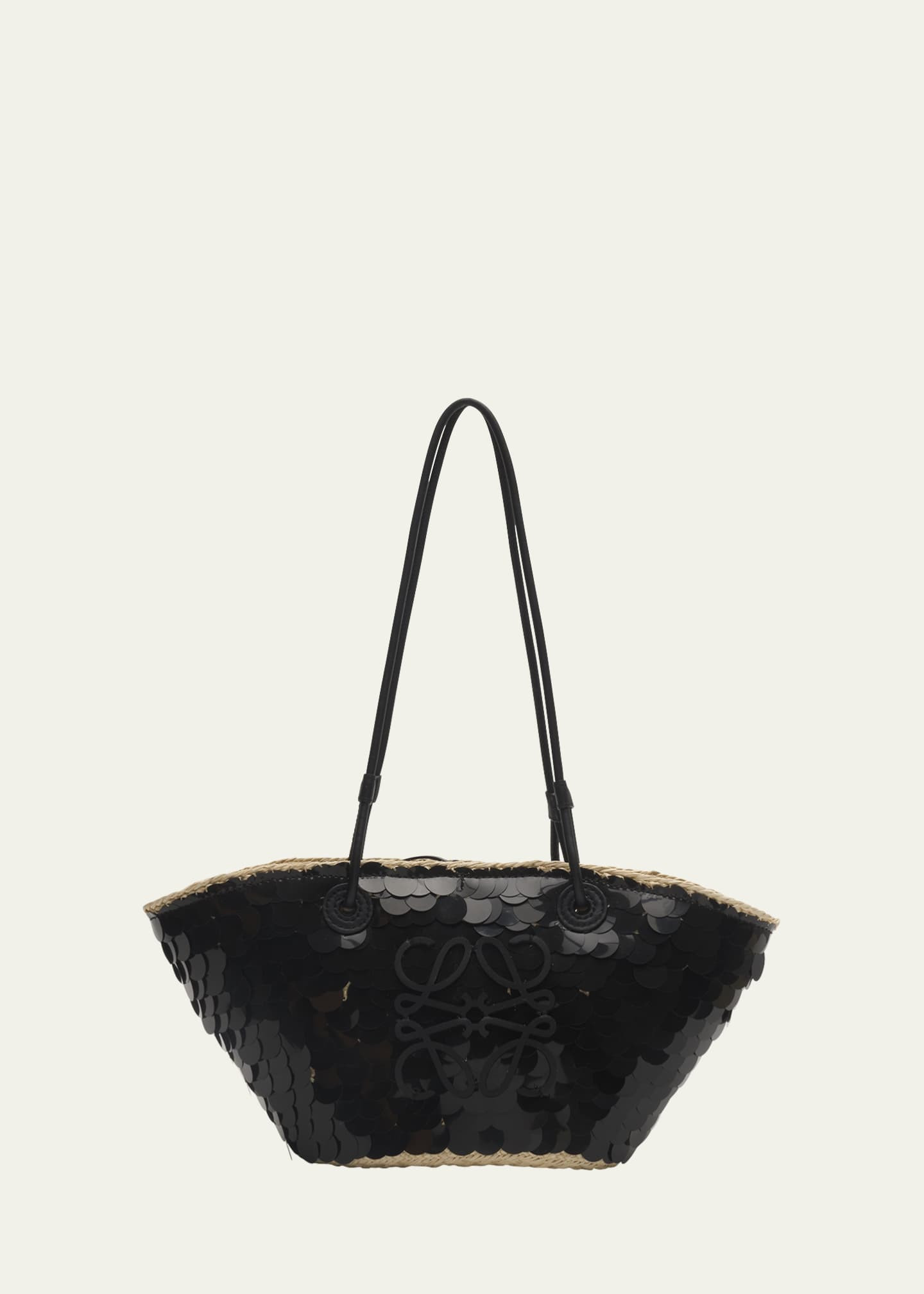 Loewe x Paula’s Ibiza Anagram Small Sequins Basket Shoulder Bag | Bergdorf Goodman