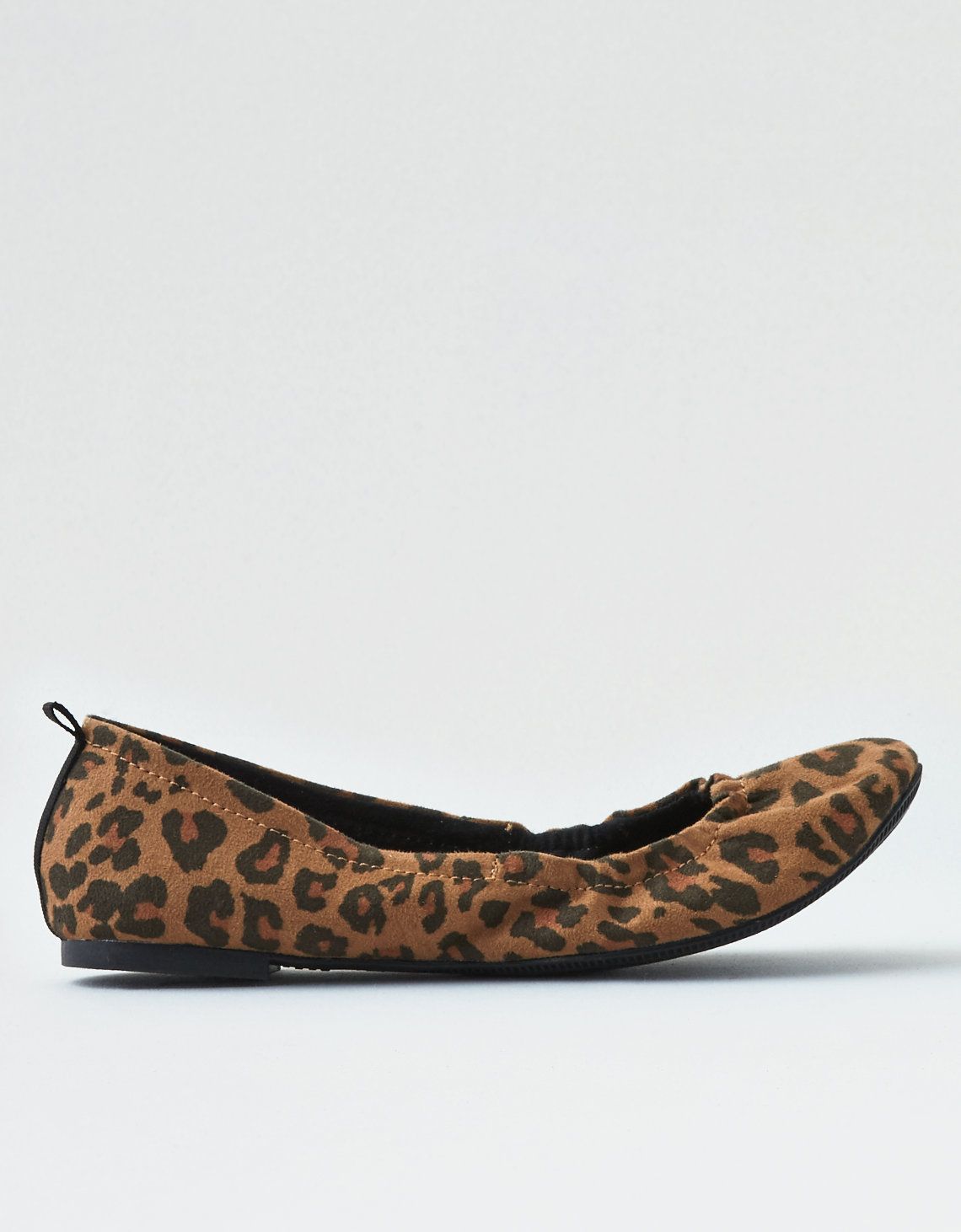 AEO Leopard Print Flats, Tan | American Eagle Outfitters (US & CA)
