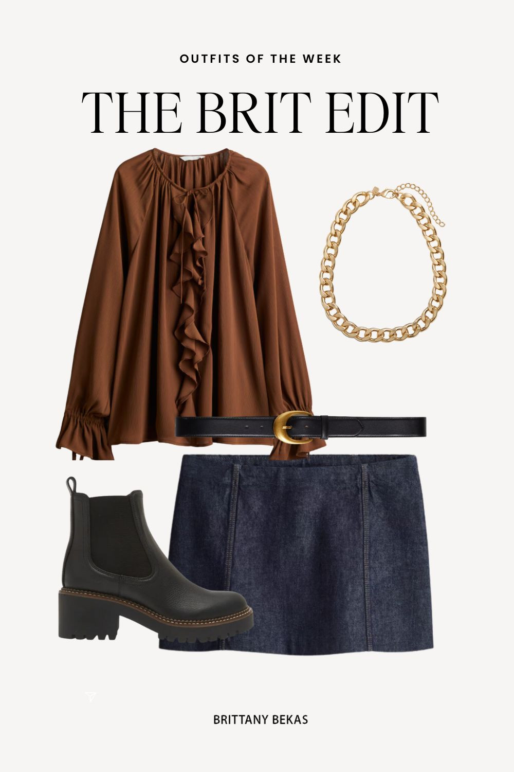 Fall capsule wardrobe basics. H&M fashion. Jean skirt. Chelsea boots  

#LTKFindsUnder50 #LTKSeasonal #LTKStyleTip