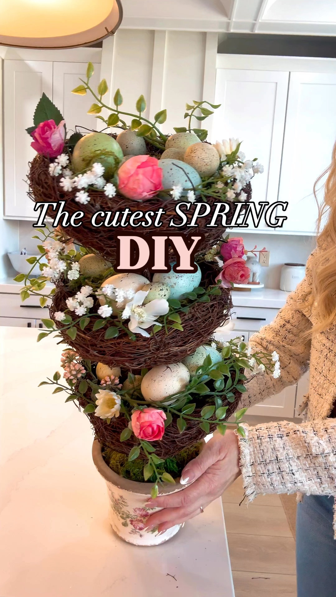 This spring tree turned out so cute — I’m obsessed! I’m thinking about making another one to style on my mantle, but honestly, it would look gorgeous on a dining table, sofa table, or even as part of a centerpiece. It was such fun DIY and it took me less than an hour to make.  I’m so happy with how it turned out. 🌸

#LTKSeasonal #LTKHome #LTKWatchNow
