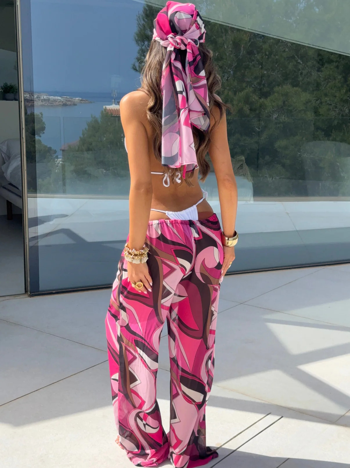 Paloma Chiffon Trousers - Fuchsia | Lola Rae Fashion