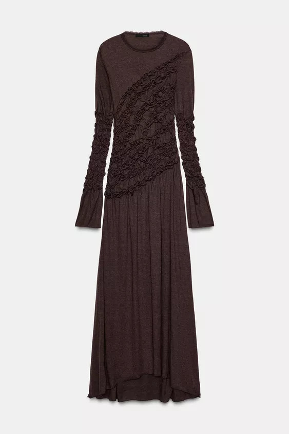 GATHERED MIDI DRESS | Zara US