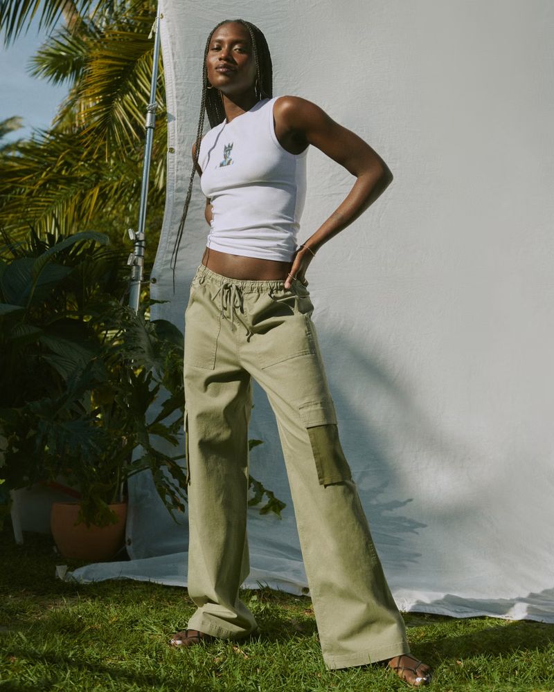 Vol. 28 Pull-On Wide Leg Cargo Pant | Abercrombie & Fitch (US)