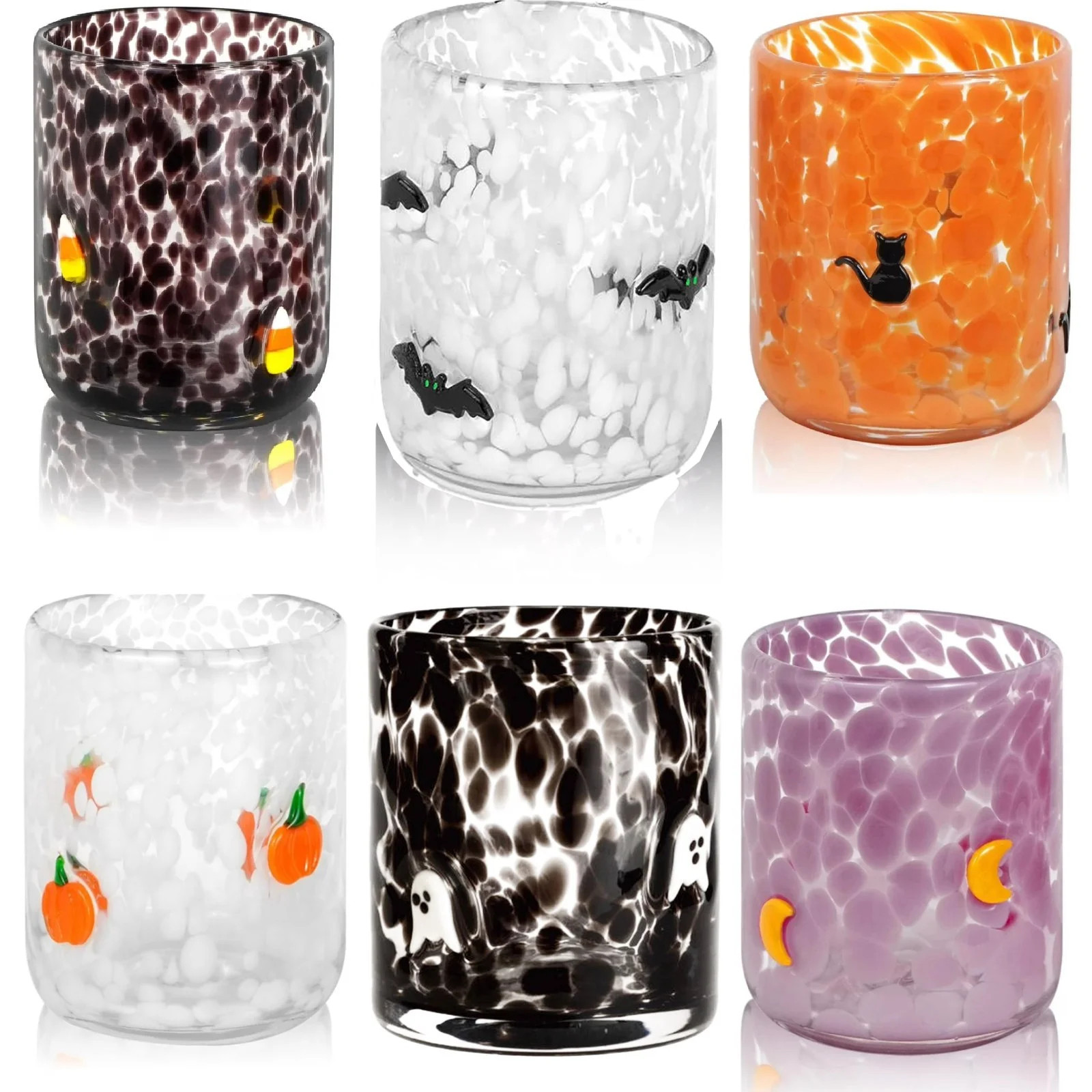 RQYQTE 1 Pcs Halloween Icon Juice Glasses, 14oz Icon Stemless Drinking Glasses Set, Ideal for Gif... | Walmart (US)