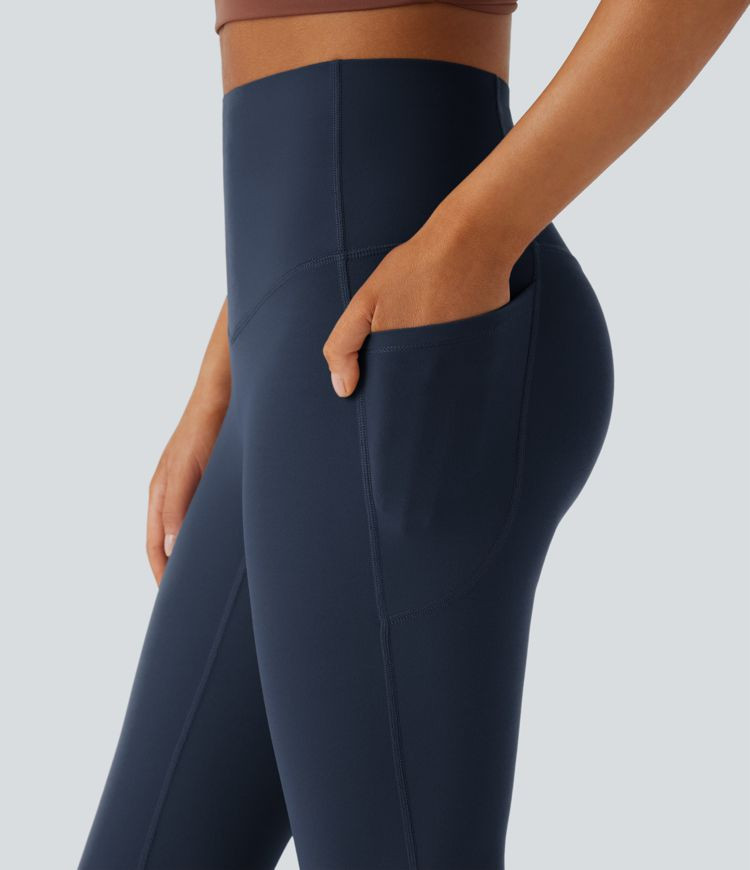 Women’s Halara UltraSculpt™ High Waisted Tummy Control Pocket Shaping Yoga Bootcut Leggings -... | HALARA