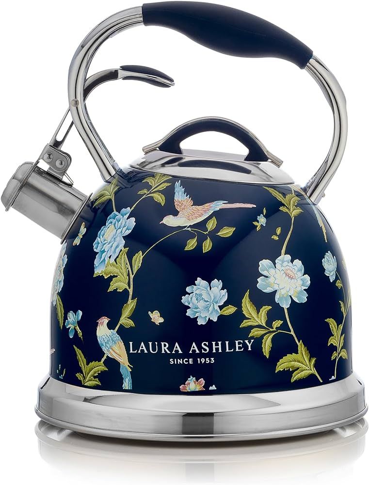 VQ Laura Ashley Elveden Navy 3L Stainless Steel Tea Kettle Stovetop Whistling Teapot for Inductio... | Amazon (US)