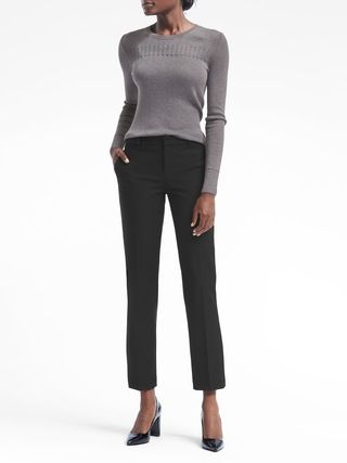 Avery Straight-Fit Washable Bi-Stretch Ankle Pant | Banana Republic US