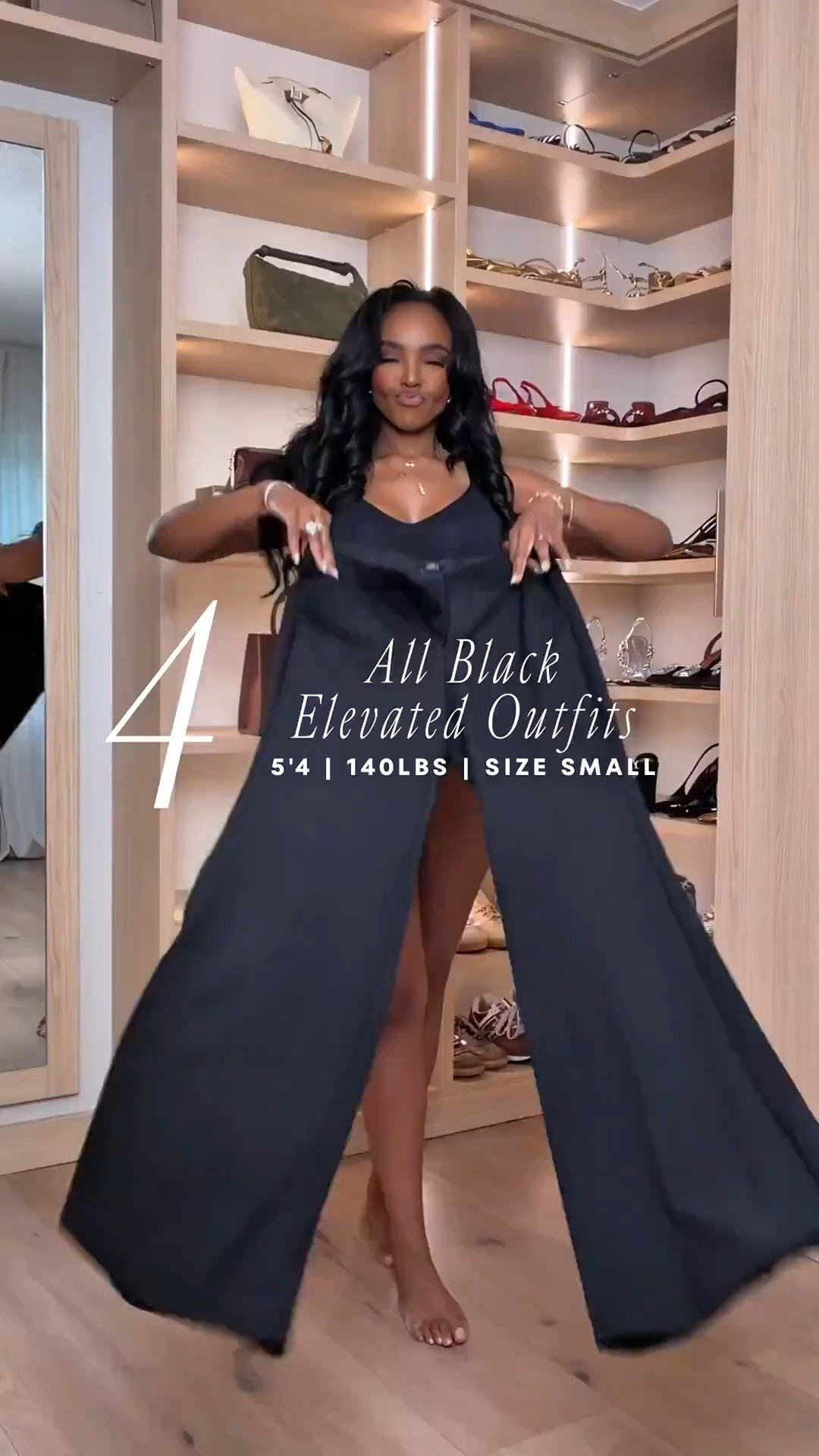 All-black outfits are my forever go-to, and these are the kind of elevated looks I reach for when I want to feel confident, put-together, and effortlessly chic.

Each look is built around flattering fits, clean lines, and pieces you can re-wear over and over — date night, dinner plans, girls’ night, or anytime you want that polished black-on-black moment. Nothing trendy for one wear… just solid staples that work hard in your wardrobe.

Everything is linked below for easy shopping.
If an item shows in a different color, click it — the same silhouette comes in multiple options.

For reference, I’m wearing a size Small
5’4” | 140 lbs | 36D | 36-27-40

🖤🖤🖤 

