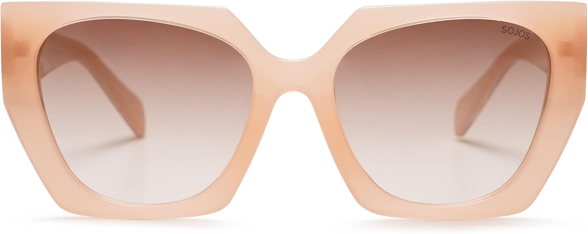 SOJOS Retro Polarized Oversized Sunglasses Womens Big Square Vintage Designer Sunnies SJ2205 | Amazon (US)