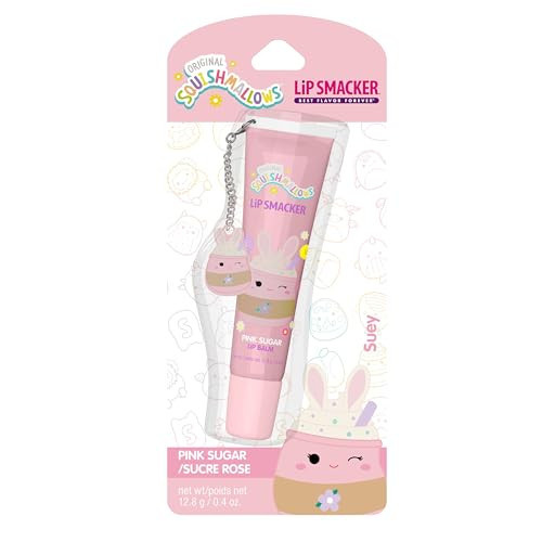 Lip Smacker Squishmallows Lip Balm, Pink Sugar (Suey), Limited Edition Easter Basket Stuffer, Flavored & Scented Lip Balm with Charm, Collectible Spring Gift | Amazon (US)