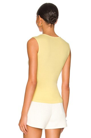 MONROW 90's Rib Tank in Lemon from Revolve.com | Revolve Clothing (Global)