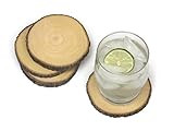 Lipper International Acacia Tree Bark Coasters, Set of 4 | Amazon (US)