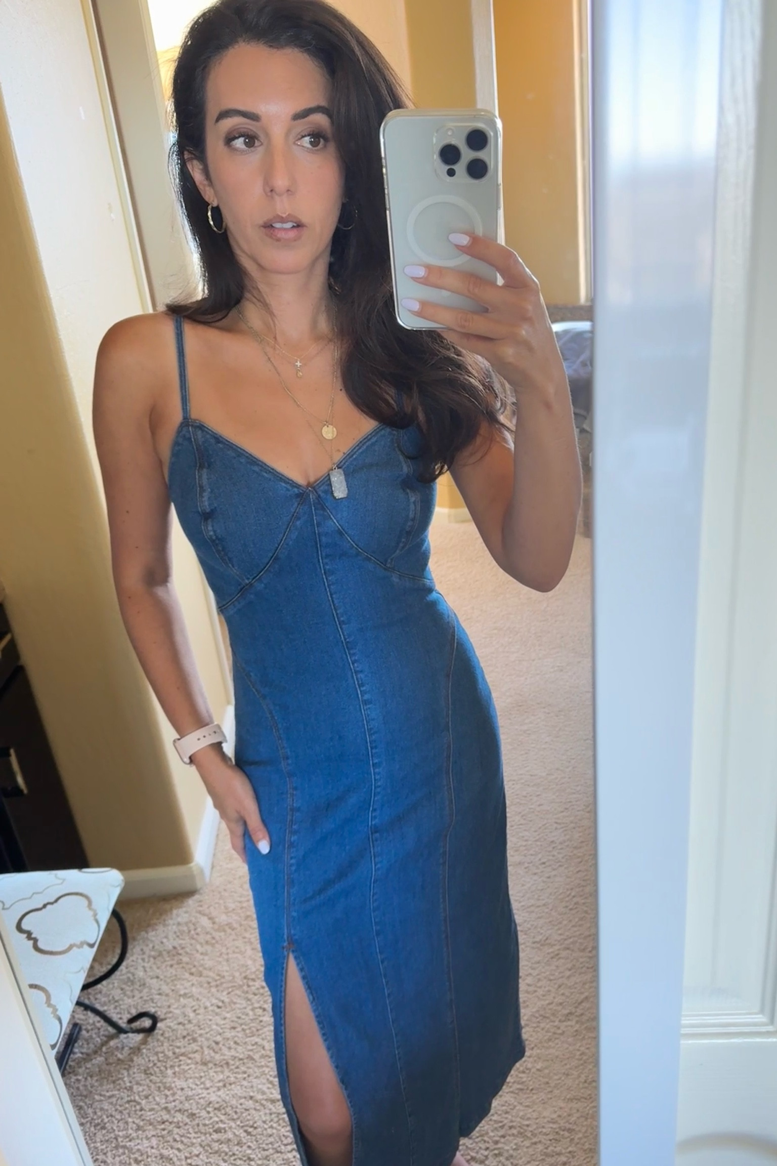 I think I’m obsessed with denim dresses. All of them are so pretty. This one has gotta be one of my favorites. The stitching, style and cut is fabulous.  

#LTKOver40
