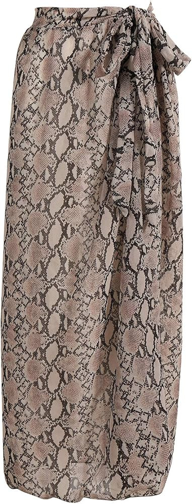 Women's Swimsuit Cover up Sarong Chiffon Beach Bikini Pareo Wrap | Amazon (US)