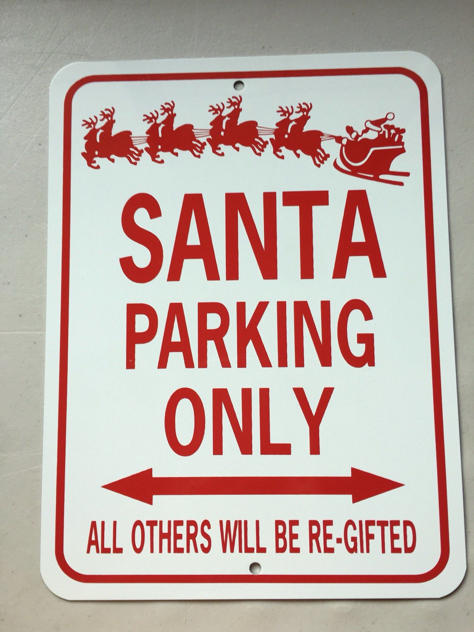 Santa Parking Only Funny Yard Sign Aluminum | Etsy (US)