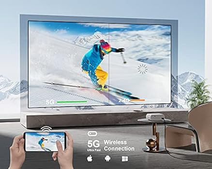 ONOAYO 5G WiFi Outdoor Projector, 10000L 380 ASIN LM FHD Native 1080P Bluetooth Mini Projector 4K... | Amazon (US)