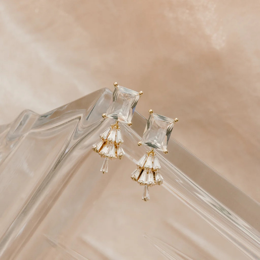 Emilie Art Deco Earrings | Wander and Lust Jewelry