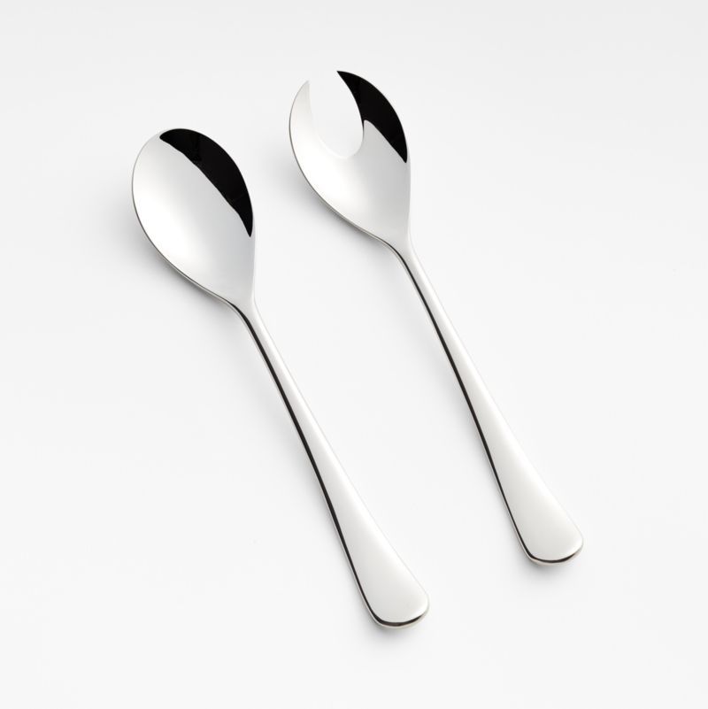 Caesna Mirror Salad Servers, Set of 2 by Robert Welch | Crate & Barrel | Crate & Barrel