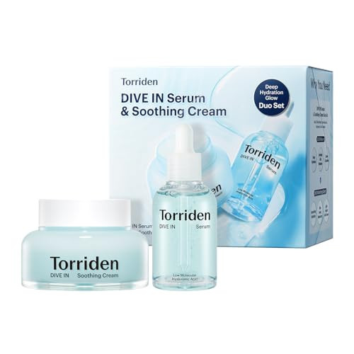 Torriden DIVE IN Serum 1.69 fl.oz. + Soothing Cream (Jar) 3.38 fl.oz. | Hyaluronic Acid Care Set | Deep Hydrating Skin Care to Get Glass Skin | Amazon (US)