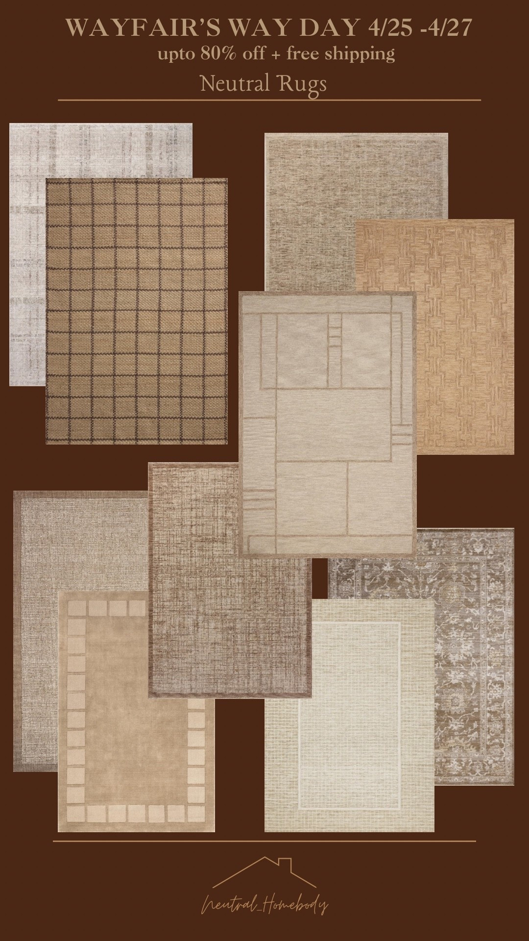 Way Day is here - 4/25 - 4/27
Sharing the neutral rugs on my wishlist from @Wayfair 
up to 80% off + free shipping

#ad #wayfair #wayfairpartner #WayDay

#LTKHome #LTKSaleAlert