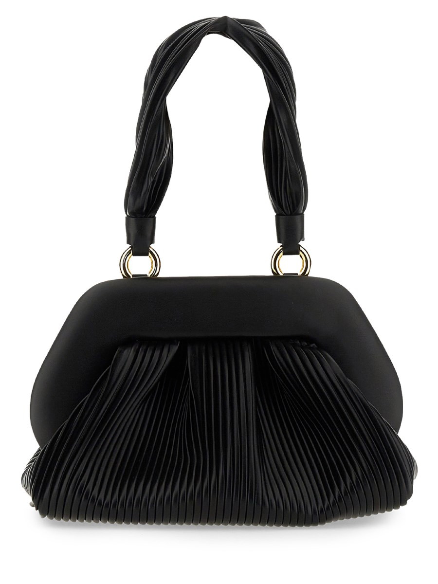 TIA CLUTCH IN VEGAN NAPPA LEATHER PLISSE | Eleonora Bonucci Worldwide Luxury