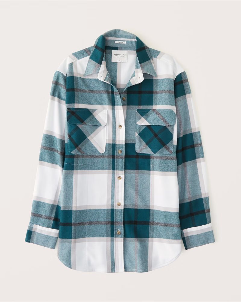 Oversized Flannel Shirt Jacket | Abercrombie & Fitch (US)