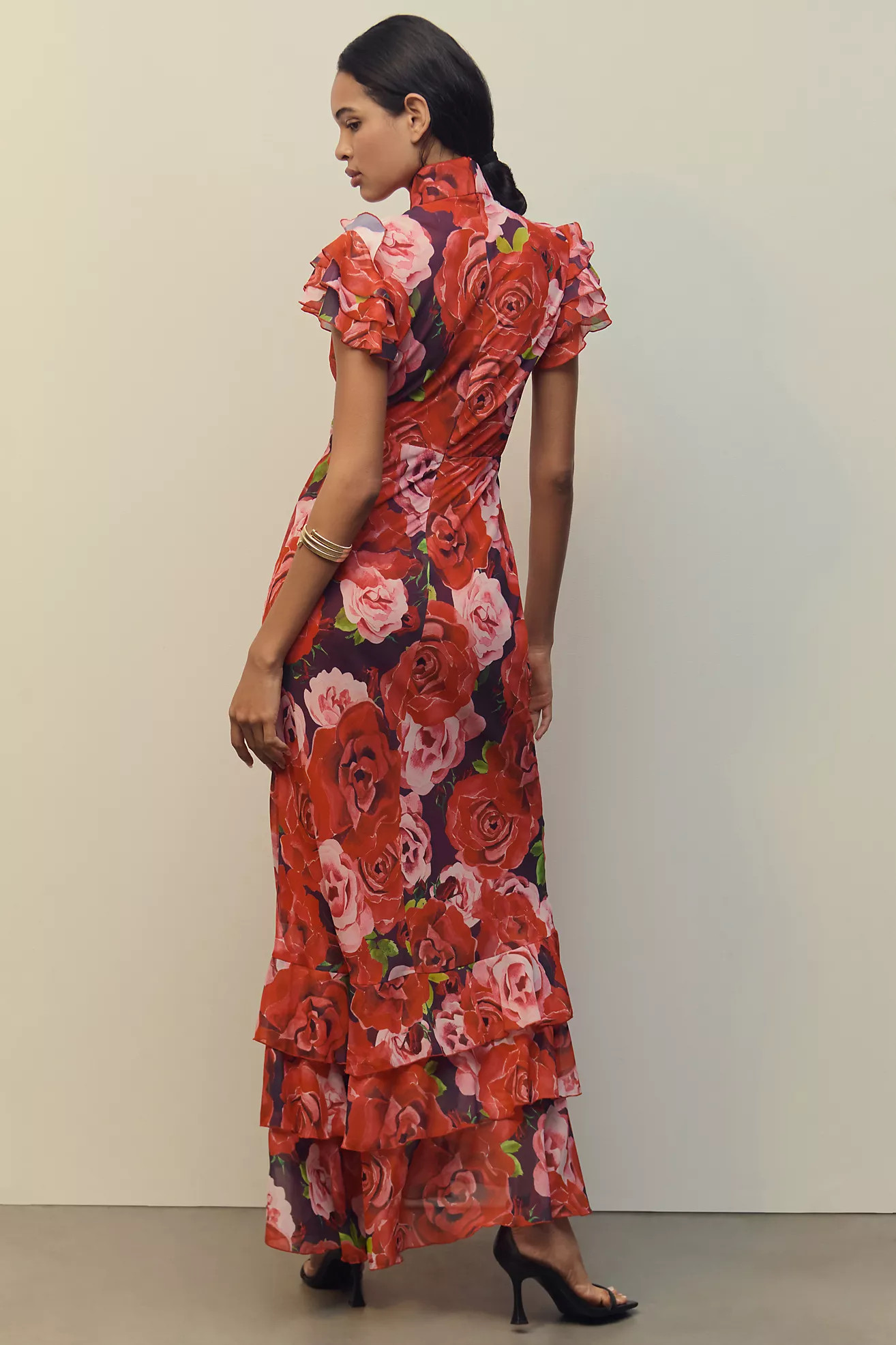 SAU LEE Gracie Ruffle-Sleeve Maxi Dress | Anthropologie (US)