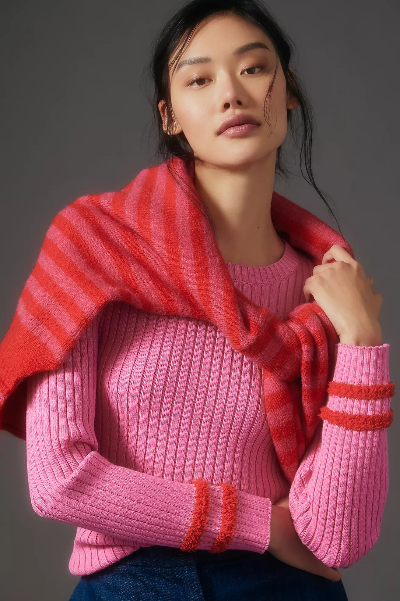 English Factory Ribbed Crewneck Sweater | Anthropologie (US)